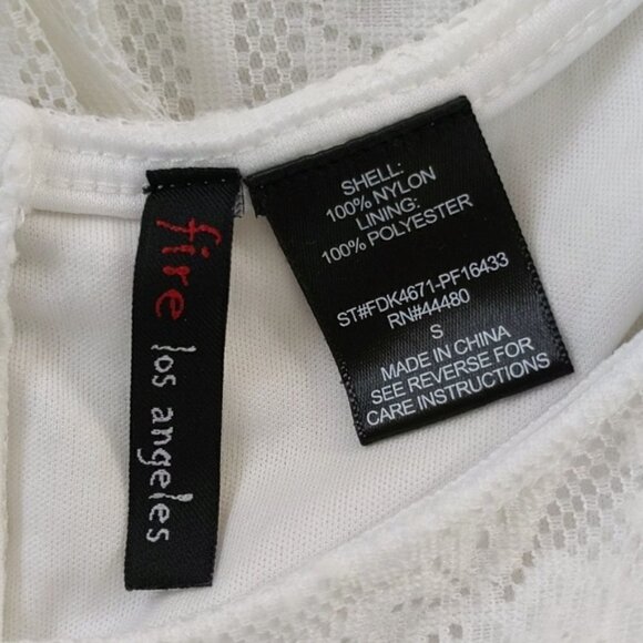 Fire LA White Lace Side Cutout Mini Dress - Picture 2 of 4